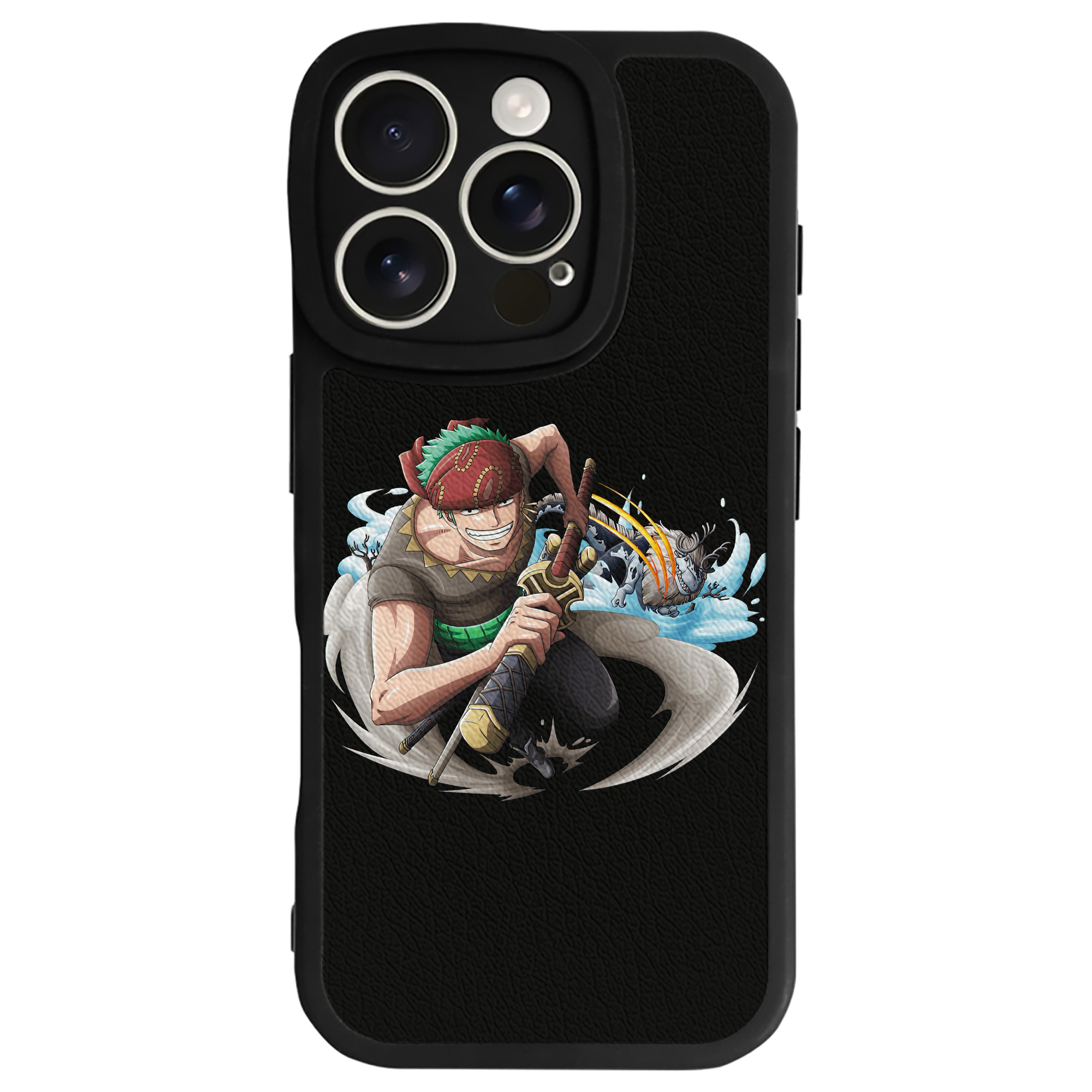 （画像用） ワンピース ロロノア・ゾロ ONE PIECE Roronoa Zoro 【iPhone 16シリーズ対応】シリコンスマホケース（レザー調） 材質：シリコン